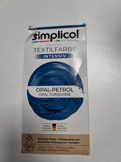 225074 - Ngjyrues tekstili intensiv Opal Petrol simplicol, ngjyrosje e lehtë në lavatriçe, 1 pako