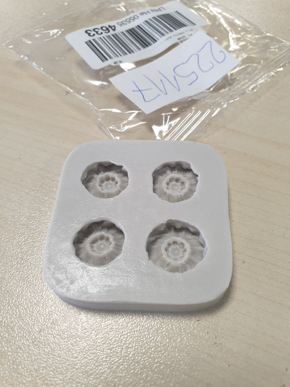 225117 - MINFEIDMS Forma për tortë me fondant lulesh, formë silikoni me lulekuqe për dekorimin e tortës, mbulesa për kek me çokollatë, pastë çamçakëzi