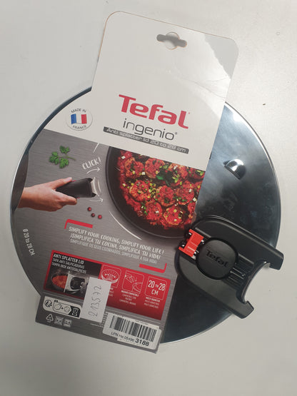 213572 - TEFAL Kapak çeliku inox Multi-Inox 20-28cm Ideal për kullimin e ujit I pajtueshëm me tenxhere dhe tiganë Ingenio I sigurt për larje në lavastovilje