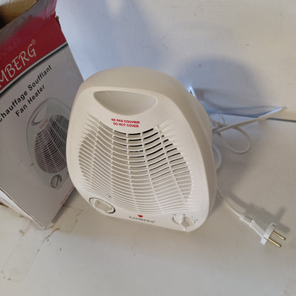 215014 - KAMBERG Ngrohës me ventilator për banjo, Konsum i ulët, I qetë, 2000 W, I bardhë