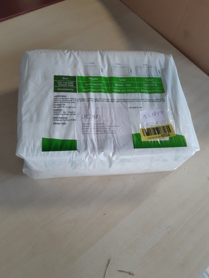 221847 - Pelena për qen, 150 copë, super të buta dhe thithëse, për mosmbajtje urinare për qen meshkuj ose femra