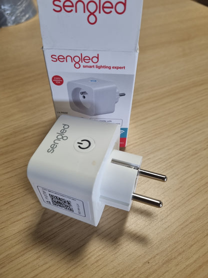185430 - SENGLED Priza Inteligjente, e Pajtueshme me Matter, Funksionon me Alexa, Çiftëzim i Menjëhershëm, ka Fuqi Maksimale 2300W, Kërkohet Platformë e Pajtueshme me Matter, Përdoret WiFi 2.4GHz, 1 Pako