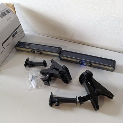 185668 - ICEKO - Drita Diellore të Jashtme me Sensor Lëvizjeje, Pako me 2 (1200 mAh, 3 Modalitete Pikash, IP55 Rezistente ndaj Ujit) - Ndriçim Sigurie Pa Tel për Kopshte, Garazhe dhe Veranda
