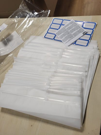 229688 - Çanta të Mëdha me Zinxhir të Ripërdorshme - 30 copë - 40x30cm - Çanta Plastike Ruajtjeje për Rroba - të Mbështjellura