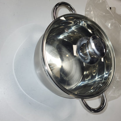227799 - FLORINA Tenxhere prej çeliku inox (3.4 L) | Diametër 20 cm | E pajtueshme me induksion, e përshtatshme për të gjitha sobat
