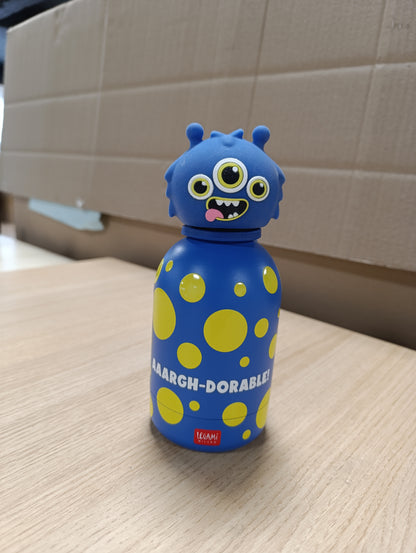 256787 - LEGAMI SHISHE UJI PËR FËMIJË HOT&COLD MONSTER - ÇELIK INOX 18/8 ME DY SHTRESA, KAPACITET 310ML, MBAN PIJET TË NGROHTA PËR 12 ORË DHE TË FTOHTA PËR 24 ORË