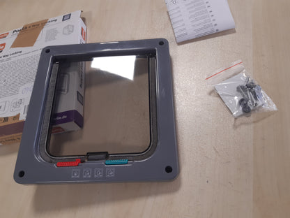 201060 - KARLIE Dera për Mace me Kapak, Zhurmë e Ulët, 4 Drejtime, Gjerësi 19.2 cm, Lartësi 20 cm, Ngjyra Antracit