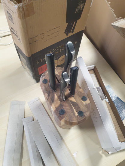 170035 - TEFAL JAMIE OLIVER Seti i Thikave të Kuzhinës K267S556, përfshinë: Thikë Shefi 20cm, Thikë Santoku 16.5cm, Thikë Buke 20cm, Thikë për Përdorim të Përgjithshëm 12cm, Thikë për Qërim 9cm