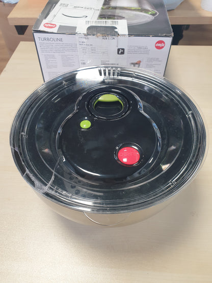255427 - EMSA Enë për rrotullim sallate Turboline 4.5 L, Tas çeliku inox, Buton Turbo, Mund të lahet në lavastovilje