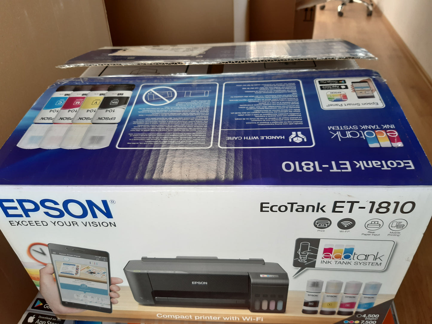126097 - EPSON ECOTANK ET-1810 Printer 3 në 1, Shpejtësi e printimit 10 faqe/minutë, Rezolucion 5760 x 1440 DPI