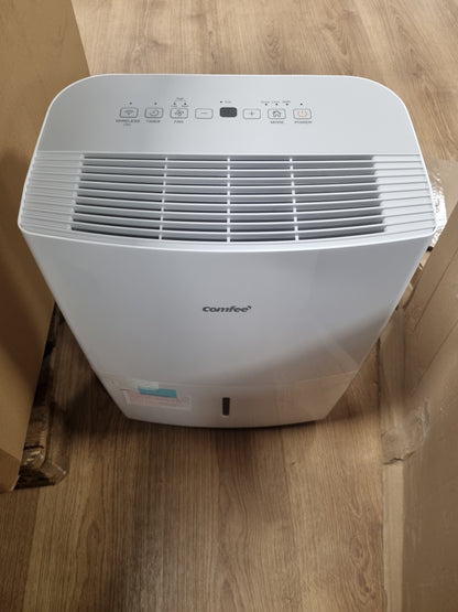 159441 - COMFEE' Tharëse Ajri 20L/24h për Shtëpi, Kapaciteti i Rezervuarit 3L, E Përshtatshme për Dhomë deri në 40㎡, Kontroll WiFi, E Pajtueshme me Alexa, Rrota Rrotulluese dhe Kohëmatës, Modeli MDDF-20DEN7-WF