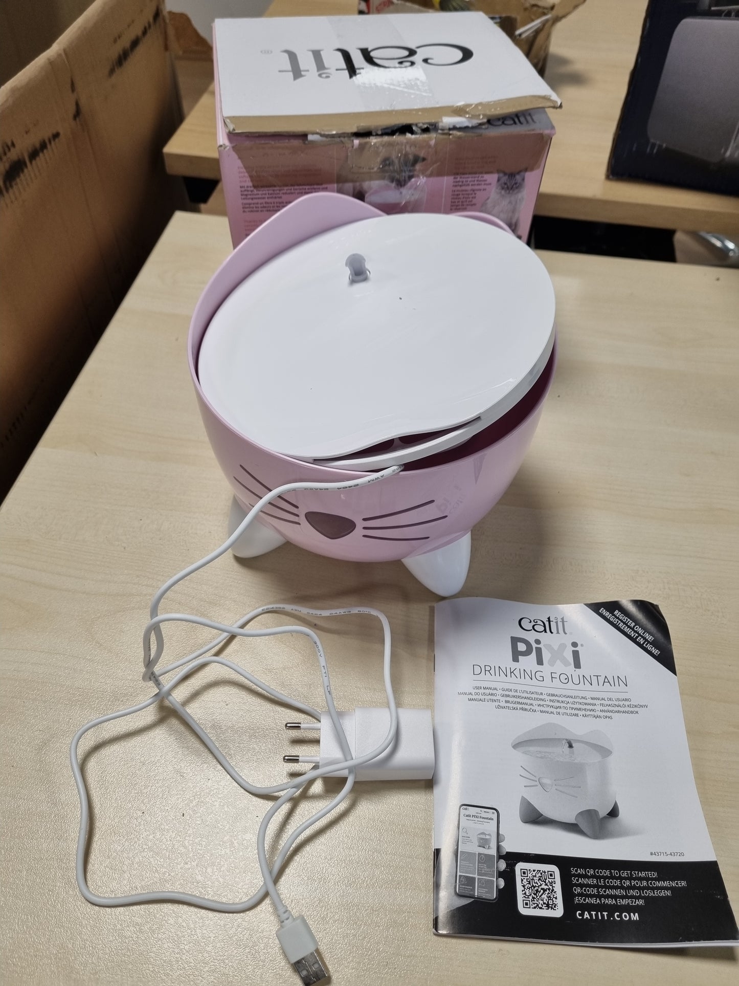 222172 - CATIT Shatërvan uji për mace 2.5L Rozë