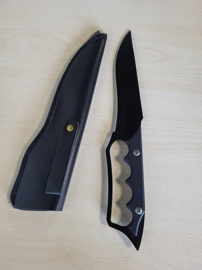 209349 - GDTDX Thikë Mbijetese dhe Gjuetie, 28cm, Teh i Fiksuar, Çeliku Inox, Rezistente ndaj Ndryshkut, me Mbështjellës Lëkure, Për Kamping, Ski dhe Peshkim