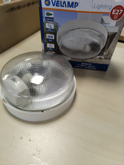 256810 - VELAMP Dritë tavani e rrumbullakët BIGBOB, 22 cm, E27, e bardhë