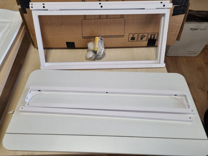 167097 - TAOTIGZU Tavolinë e Vogël Kompjuteri, e Palosshme, Laptop me Montim të Lehtë të Palosshëm, Tavolinë Kompakte e Rrotullueshme për Studim dhe Shkrim, e Bardhë, madhësia 80x40cm