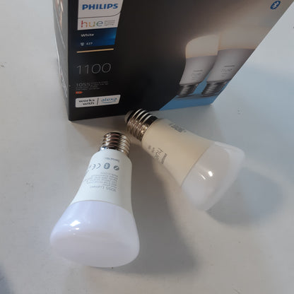 218454 - PHILIPS HUE Pllaka Dyshe e Bardhë E27, 2x1055lm, Dritë e Bardhë e Ngrohtë, Kontrollueshme me Aplikacion, Pajtueshme me Amazon Alexa