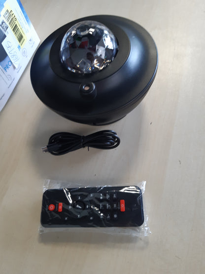168175 - UOUNE Projektor LED me Qiell Yjor, me Altoparlant Bluetooth, Dritë Nate për Fëmijë dhe të Rritur, Kohëmatës, i Zi