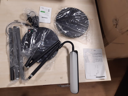 250250 - Llambë dyshemeje për dhomën e ndenjes, ndriçues lart 42W me llambë leximi, llambë dyshemeje LED 4200LM, e zbehtë me temperaturë ngjyre 2700K-6500K, llambë moderne dyshemeje me telekomandë dhe kontroll me prekje për dhomën e ndenjes