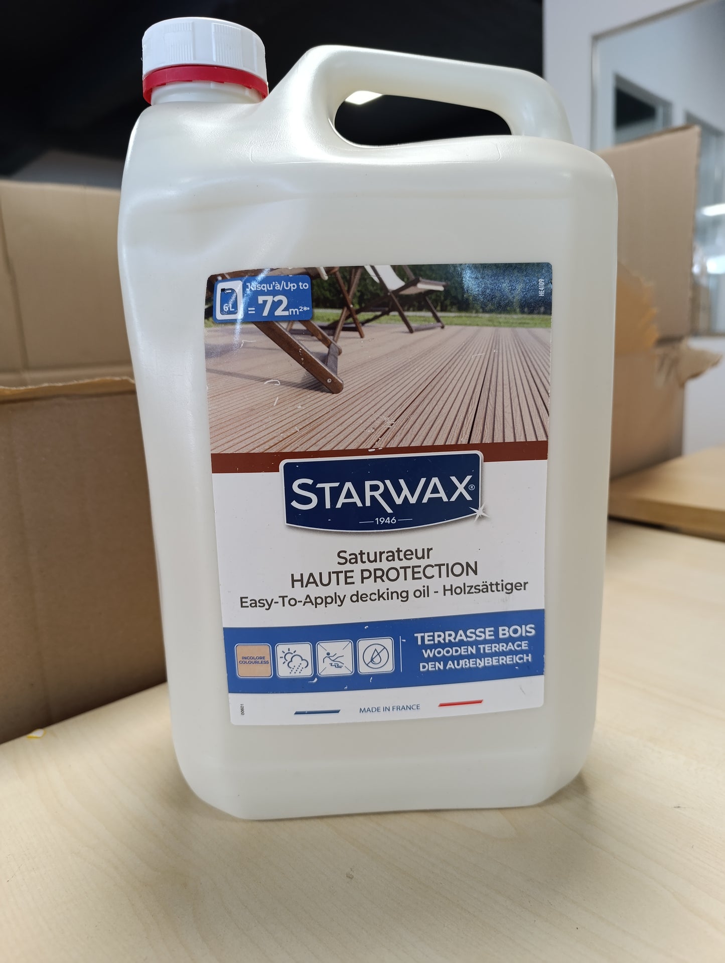 245250 - STARWAX - Mbrojtje e Lartë e Ngopjes 6L - Pa Ngjyrë - Format i Madh - Mbron dhe Ushqen Thellë Fibrat e Drurit - Rezistent ndaj Motit - Tharje e Shpejtë - Pa Erë - Mbulon Deri në 72m²