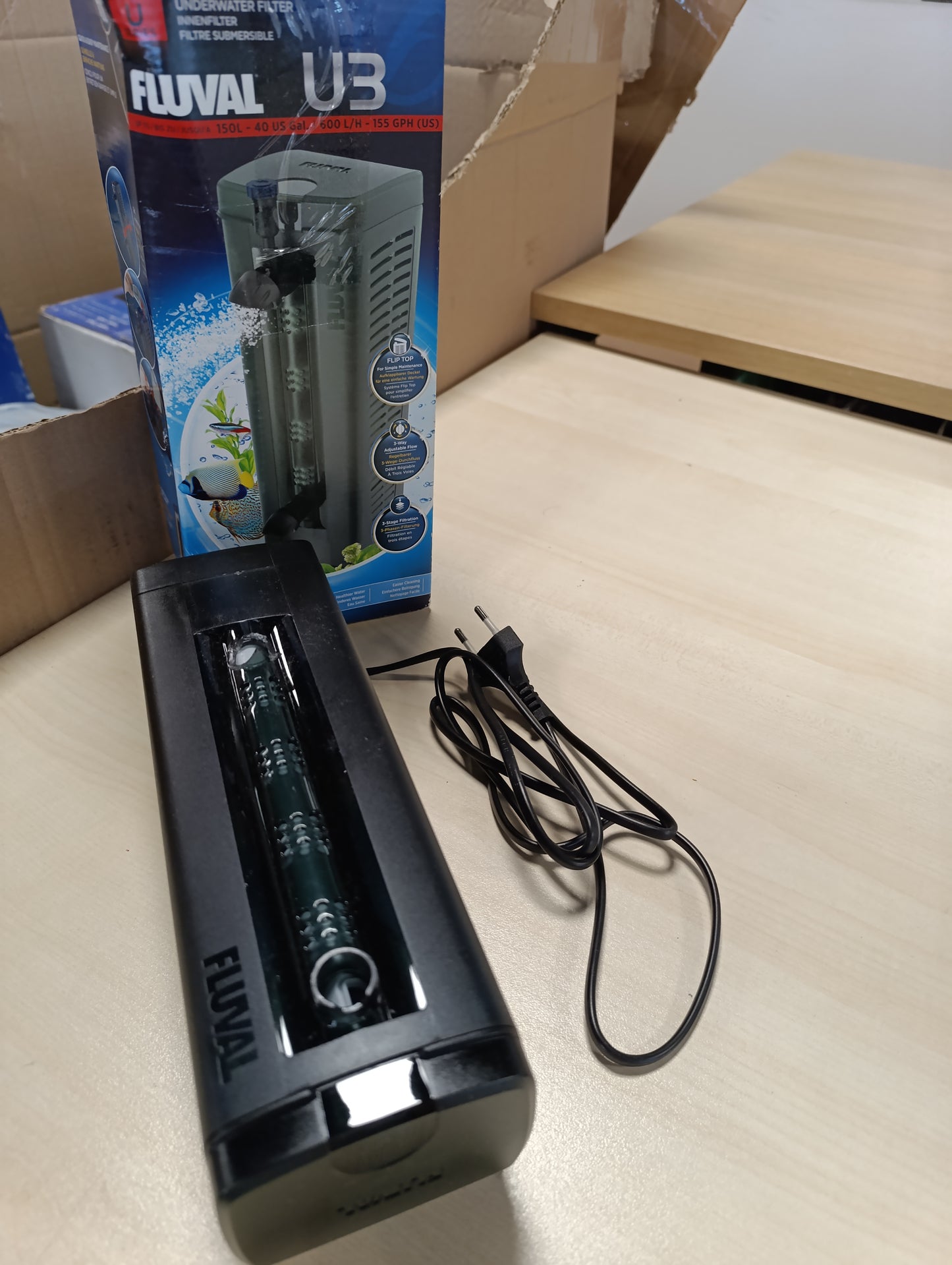 221393 - FLUVAL Filtër i brendshëm U3 për akuariume 90-150 litra, 6W