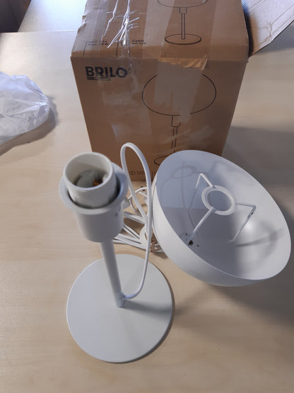 175846 - BRILONER - Llambë Leximi për Krevat dhe Zyrë me Çelës Kabllor, Prizë E14, 18 x 35 cm (Diametër x Lartësi), Ngjyra e Bardhë