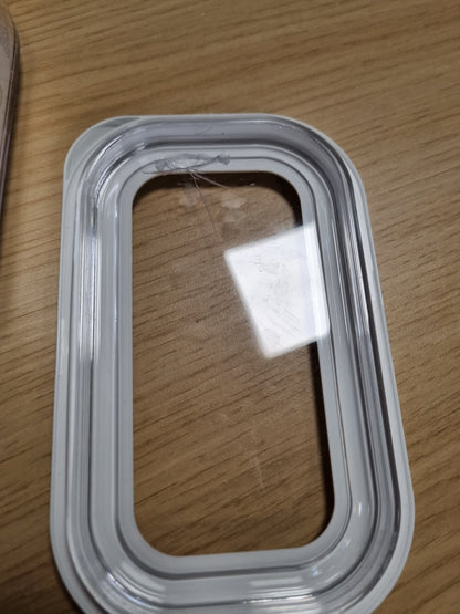 224974 - ENË RUajtJE TRANSPARENTE MEPAL ME KAPAKË, ENË USHQIMI DREJTKËNDËSHE, ORGANIZUES KUZHINE, KUTI PLASTIKE RUajtJE, HERMETIKE, 1000 ML, E BARDHË
