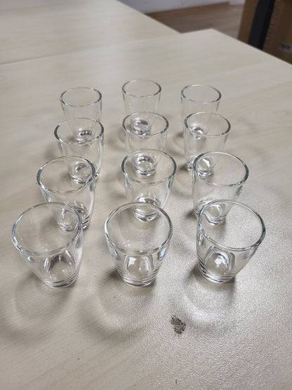 216506 - 12 Gota Qelqi për Shot, Gota Transparente, Qelq i Fortë, për Festa, Klube, Bare