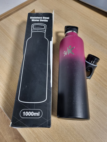 215022 - KOLLYKOLLA Shishe uji e izoluar 1L, prej çeliku inox, e papërshkueshme nga rrjedhjet dhe e ripërdorshme, pa BPA