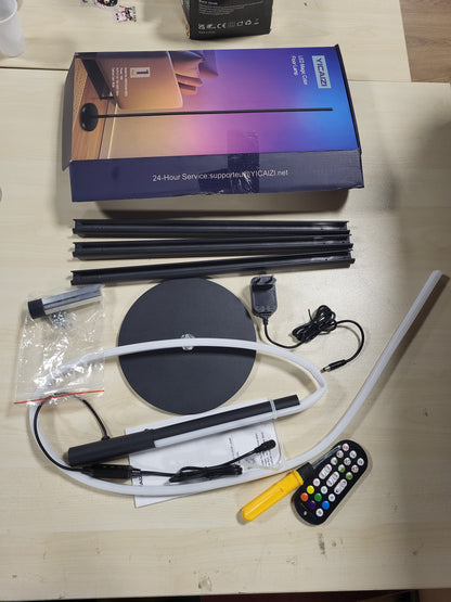 167498 - YICAIZI Llambë Dyshemeje LED RGB e Këndorë, 160cm, me Kontroll APP dhe Telekomandë, Sinkronizim Muzikor dhe Kohëmatës, për Dekorim Festash