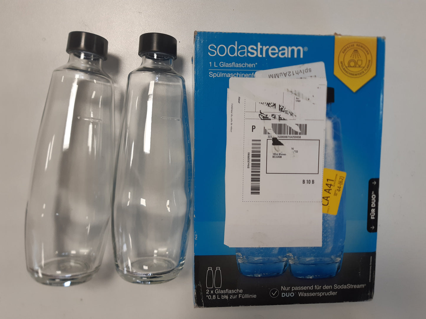 232139 - SODASTREAM Shishe qelqi 1L DUO, Mund të lahet në lavastovilje, E pajtueshme me DUO dhe E-DUO, Pako me 2 copë