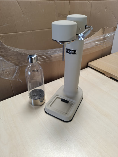 217044 - AARKE Carbonator 3, Përgatitës Uji të Gazuar çeliku inox, përfshin shishe 800ml, Rërë Edicion Special