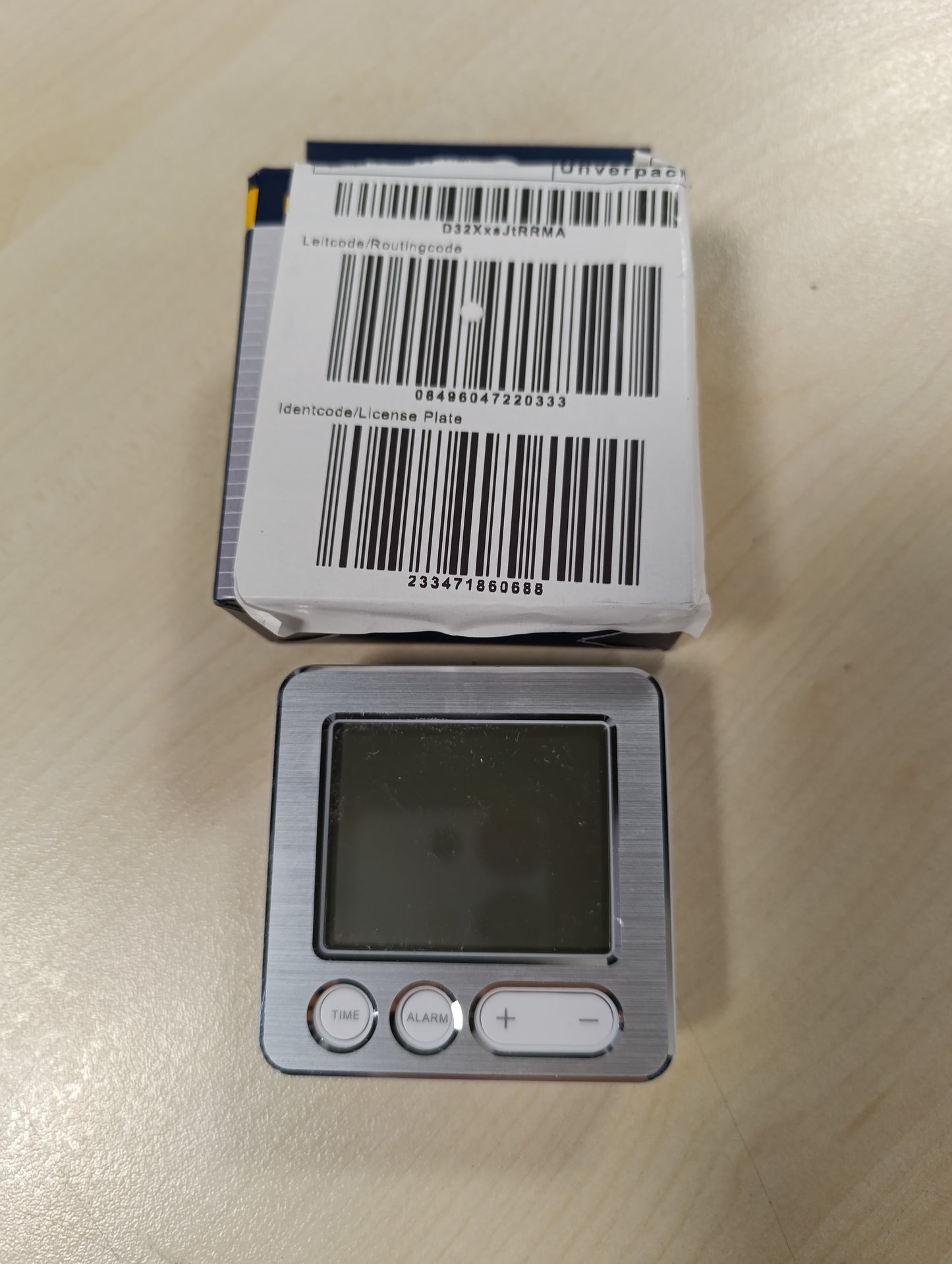 257430 - TFA Dostmann Orë alarmi me radio dixhitale 60.2545.54, plastikë, e bardhë/argjendtë, 66 x 22 x 68 mm
