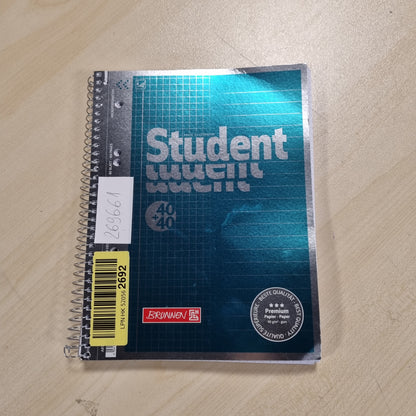 269661 - BRUNNEN Collegeblock Premium Student “DUO” A5, me katrorë/vijëzim, 80 fletë, benzinë