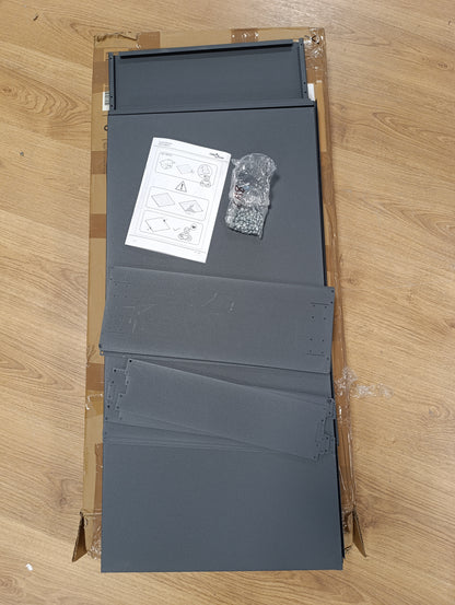 244872 - VIDAXL Vazo Antraciti 120x40x80 cm Çelik i petëzuar në të ftohtë