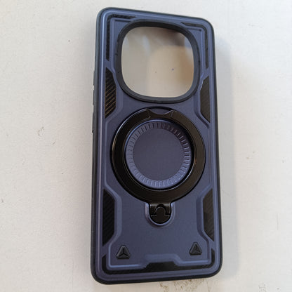 267384 - Ptny Mbrojtëse për Xiaomi Redmi Note 14 Pro 4G/5G, me Mbështetëse Unazë Rrotulluese, PC, Rezistente ndaj Goditjeve, Blu