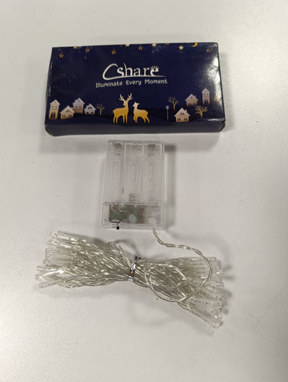 217491 - Drita dekorative cshare për Halloween, drita vjeshte portokalli me tela, 3 m, 30 LED me kohëmatës (6 orë ndezur | 18 orë fikur), funksionon me bateri