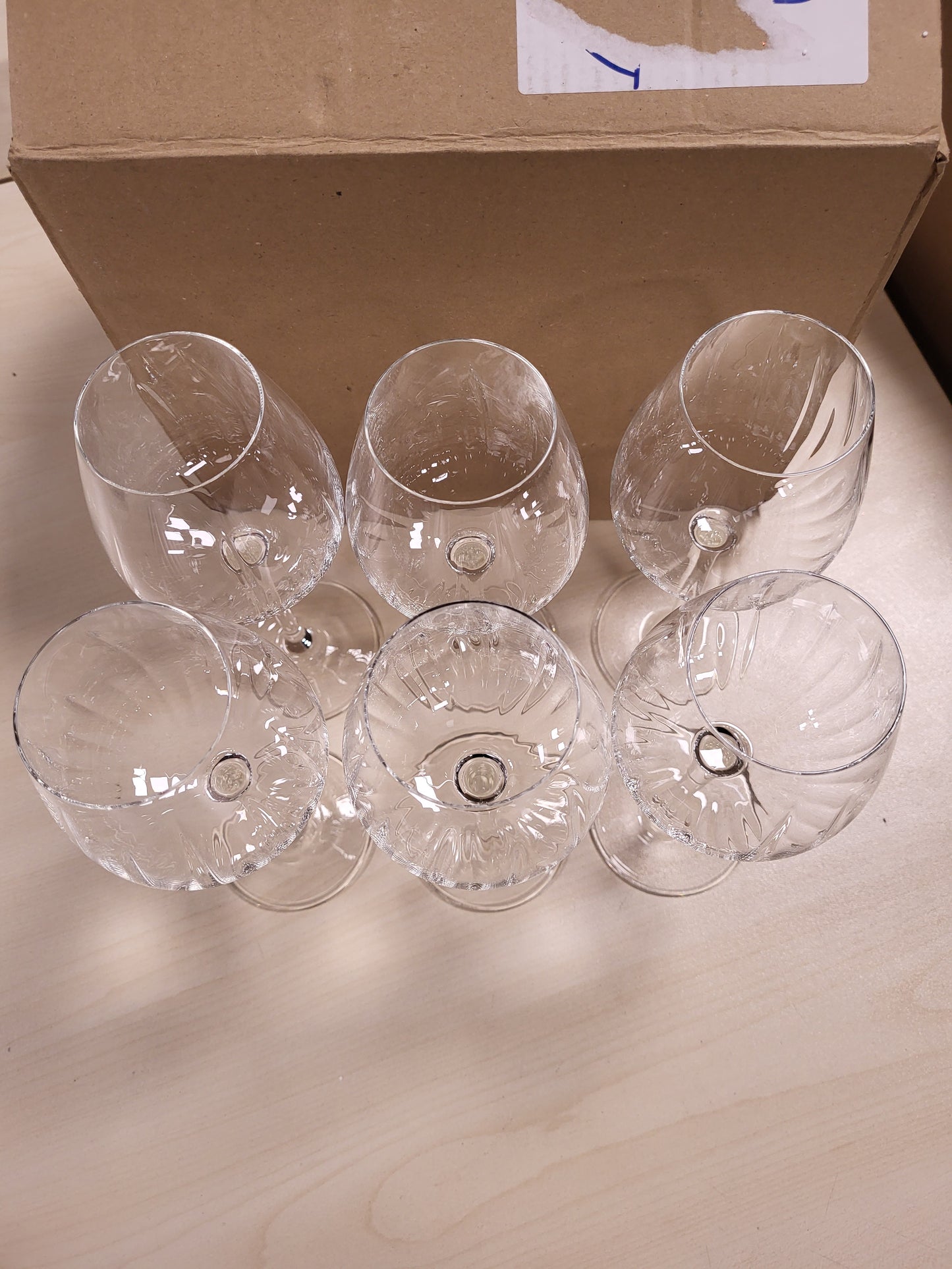 217879 - CRISTAL D'ARQUES PARIS Koleksioni Swirly - 6 Gota Vere 35cl - Prodhuar në Francë - Paketim i Fortë