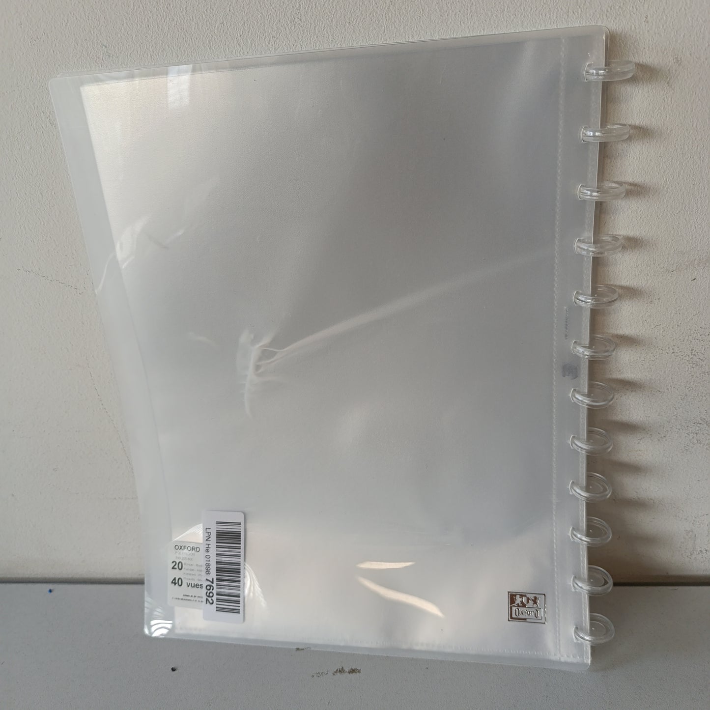 269092 - OXFORD Mbrojtës dokumentesh Variozip Polyvision A4 me 40 pamje të lëvizshme dhe mbulesë transparente polipropileni