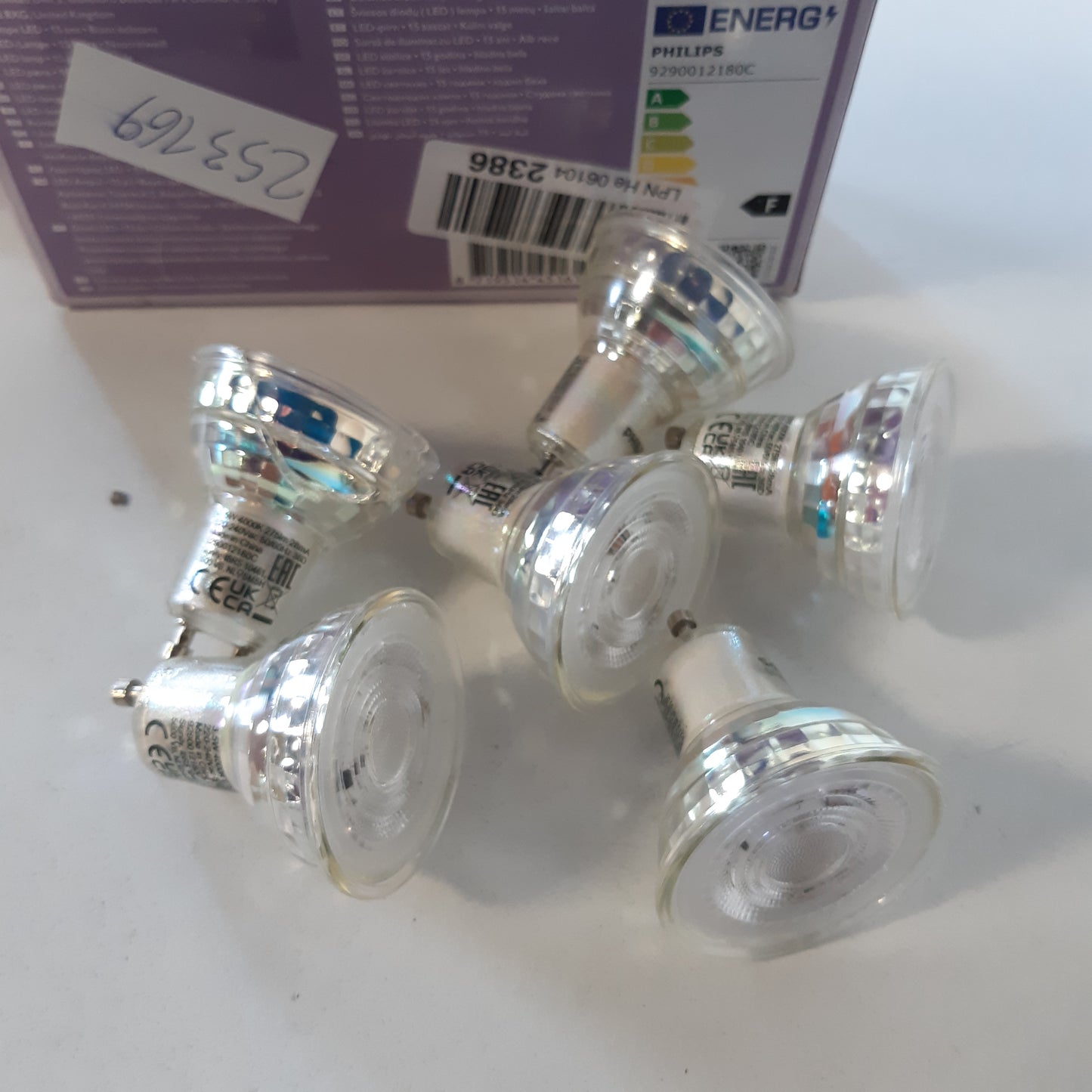 253169 - Philips Pako me 6 llamba LED GU10, 35W, e bardhë e ftohtë, pa errësim