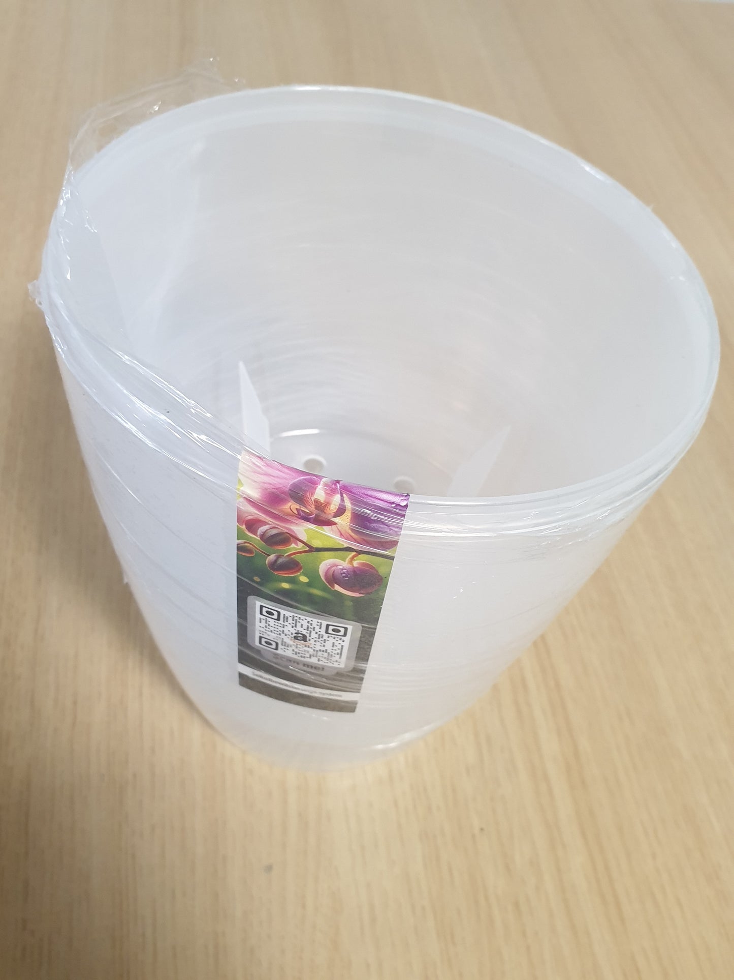 216928 - ORCHIDEA Vazo orkideje Santino me vetë-ujitje, sistem kullimi dhe tregues të nivelit të ujit, diametri 15 cm, kapacitet 2L, transparente