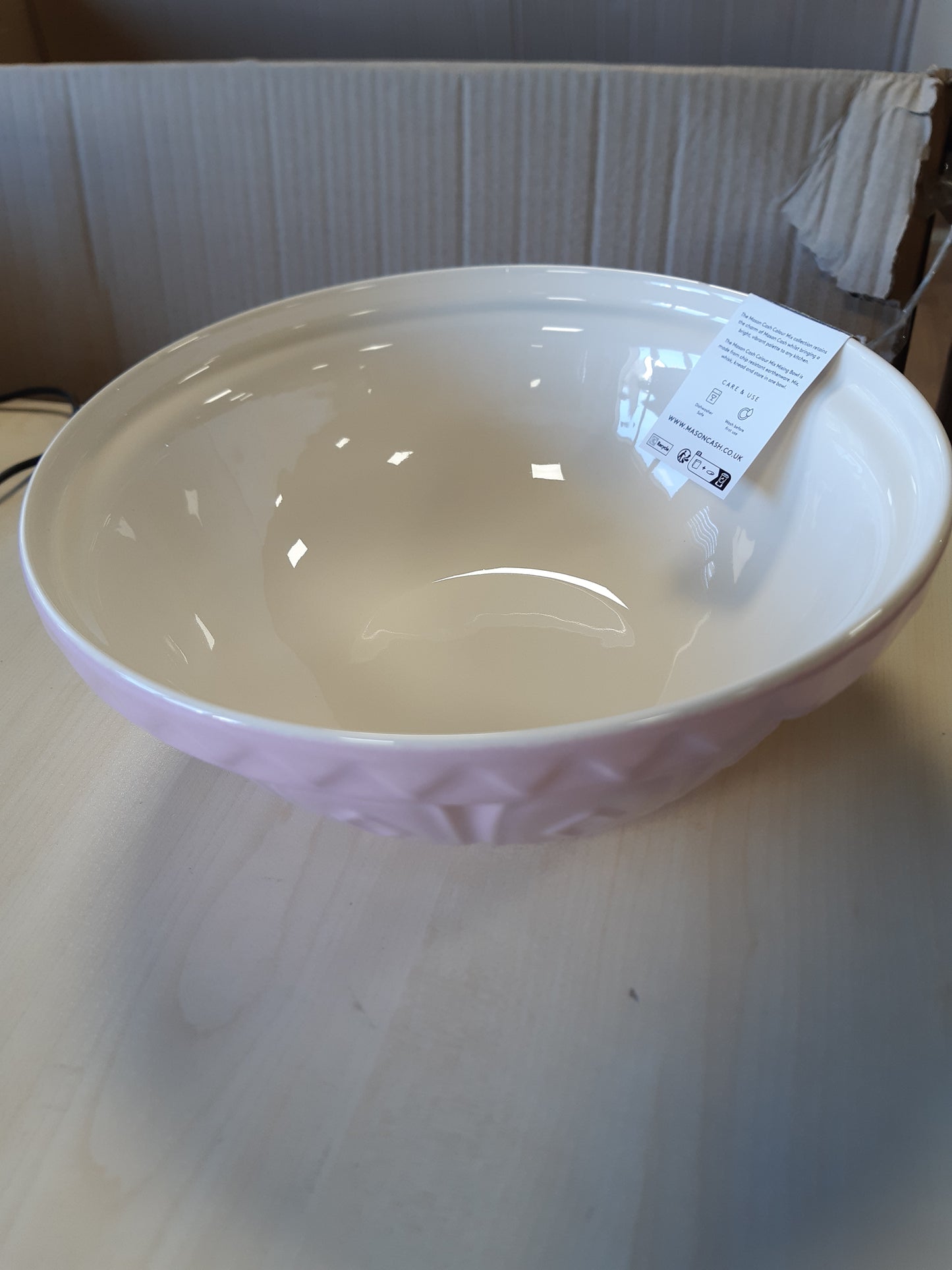 236841 - Mason Cash Tas Përzierës prej Stoneware, 26 cm, Rozë, 2.7 L, I Bërë prej Stoneware me Cilësi të Lartë