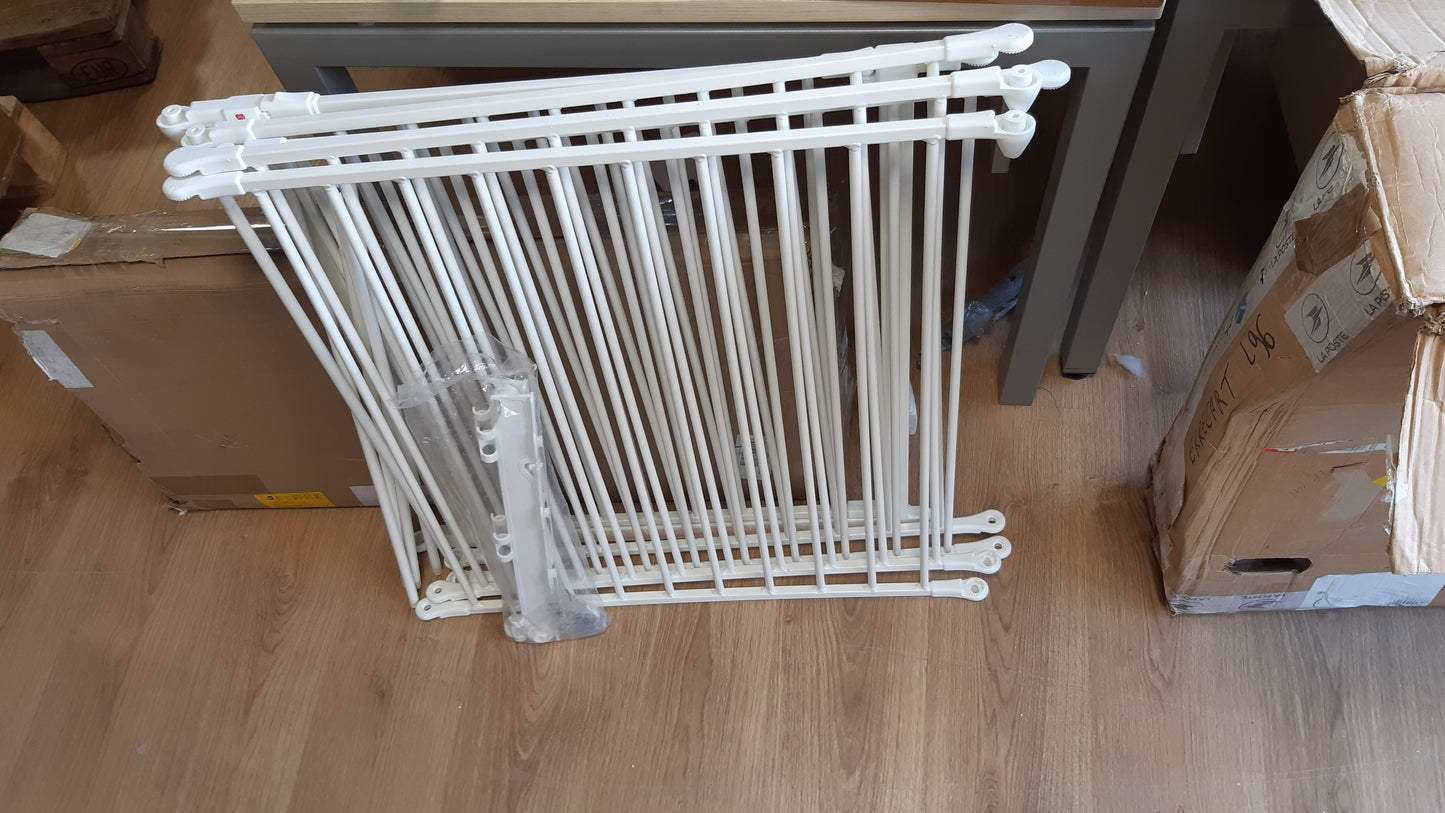 167009 - BABYDAN Flex XXL, Portë për Fëmijë dhe Kafshë Shtëpiake, 90-350 cm, Modeli i Bardhë, Prodhuar në Danimarkë