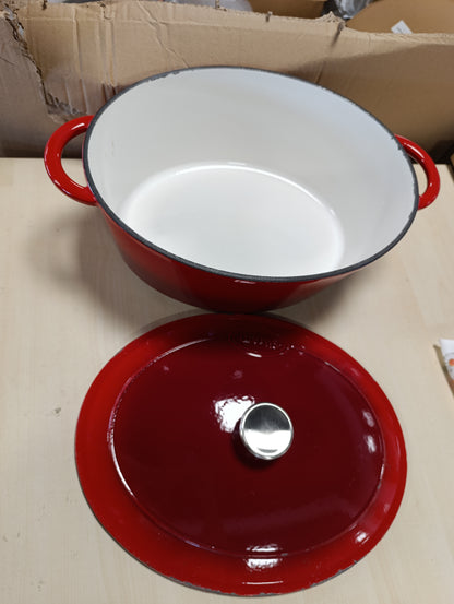 255098 - SITRAM 710841, ENA PËR TAVË, 9 L, PREJ GIZE TË SMALTUAR, 36 X 28 X 14 CM, E KUQE/KREM