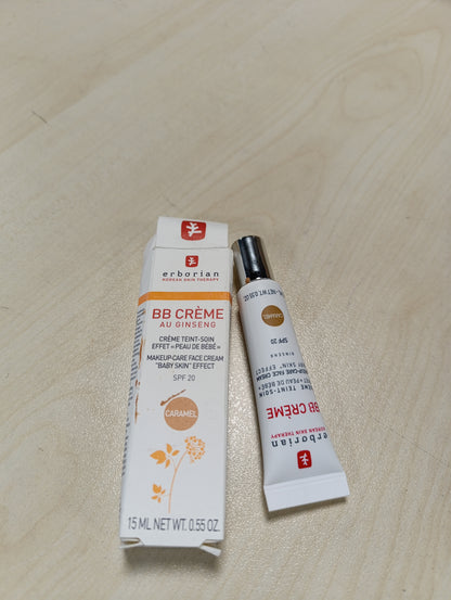 215000 - ERBORIAN Krem BB me Xhensen, Krem me Ngjyrë, Kujdes Korean për Fytyrën 5-në-1 me SPF 20, Karamel, 15 ml
