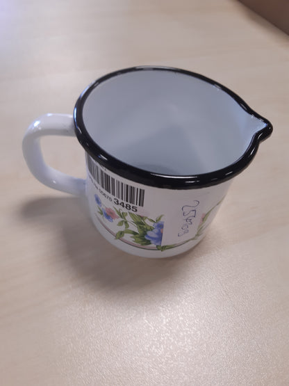 254109 - Karl Krüger Enë Qumështi, Çelik i Emaluar, 10 cm, E Bardhë