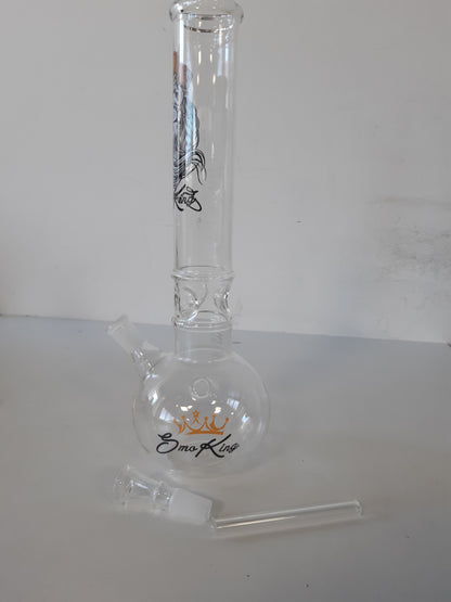 201158 - HEAD&NATURE BONG - Bong Akulli Me Formë Luani Të Tymosur, Logon e Luanit, Lartësi 30 cm, Bashkim 14.5 mm - Koleksioni Head&Nature Bong
