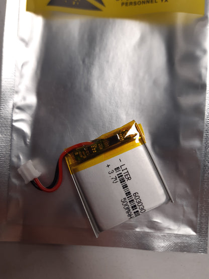 189833 - BATERIA E RIKARISHUESHME 702035 LiPo 3.7V 500mAh 1.85Wh me Lidhës PH2.0 (JST-PHR-02) Litium Po Tipi B, Madhësia 37x20x7mm