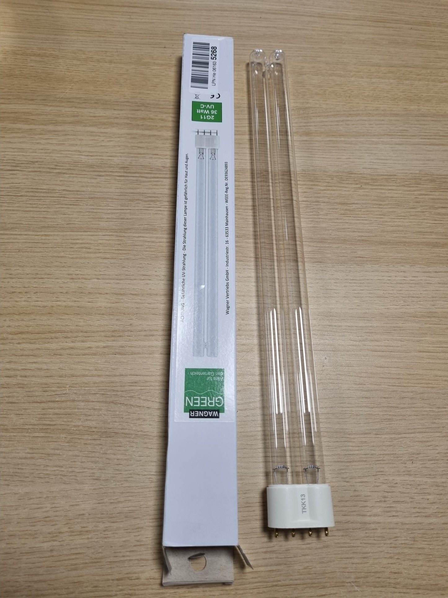 252997 - WAGNER LLAMBË ZËVENDËSUSE UVC 2G11 PL-L 36 VAT për filtrin e pellgut