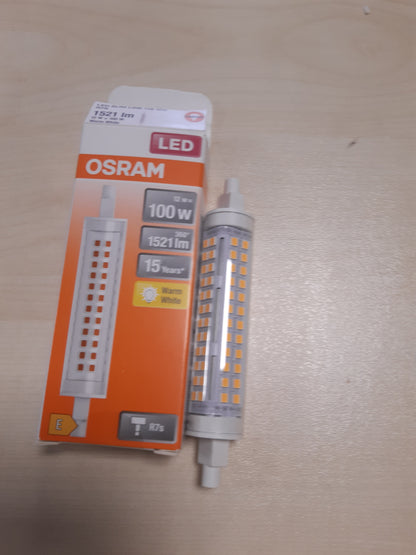 253402 - Llambë me tub LED OSRAM R7s, 12W, ekuivalente me 100W inkandeshente, e bardhë e ngrohtë (2700K)
