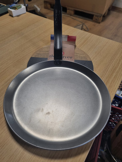 185162 - DE BUYER Tavë për Krep nga Çeliku Carbon Plus, Diametri 24 cm, E Bardhë